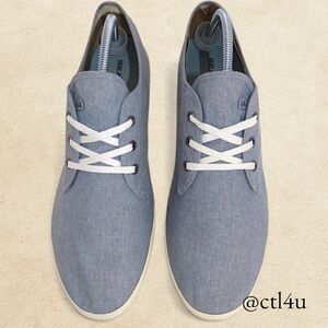 SeaVees Vegan Cotton Chambray Sneakers Coastal Minimalist Eco Retro Size 13 Blue